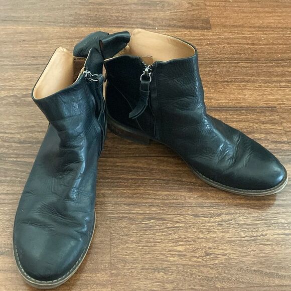 Sarto by Franco Sarto Black Leather Boots Sz 8 - Picture 1 of 7